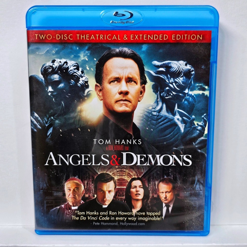 Angels‎ & Demons Blu-ray Tom Hanks 2-Disc Theatrical Extended Edition Ron Howard